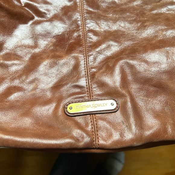 Cynthia Rowley Brown Slouchy Hobo Bag with Rose Detail - Picture 2 of 10